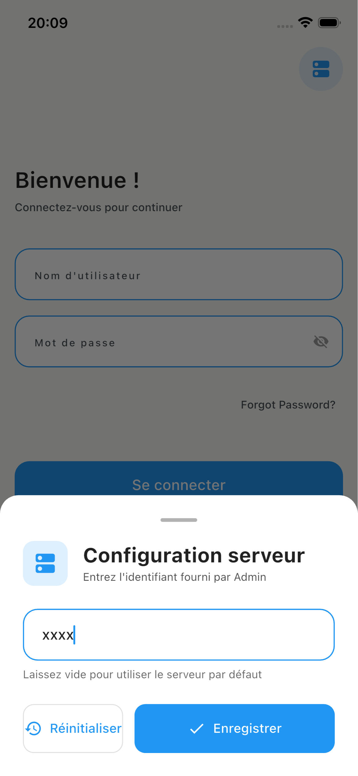 Étape 2 : saisissez l'identifiant serveur puis appuyez sur Enregistrer